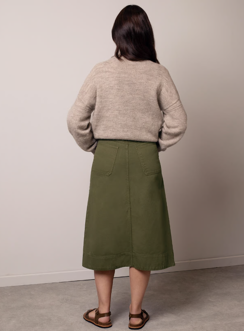 Twill A Line Skirt