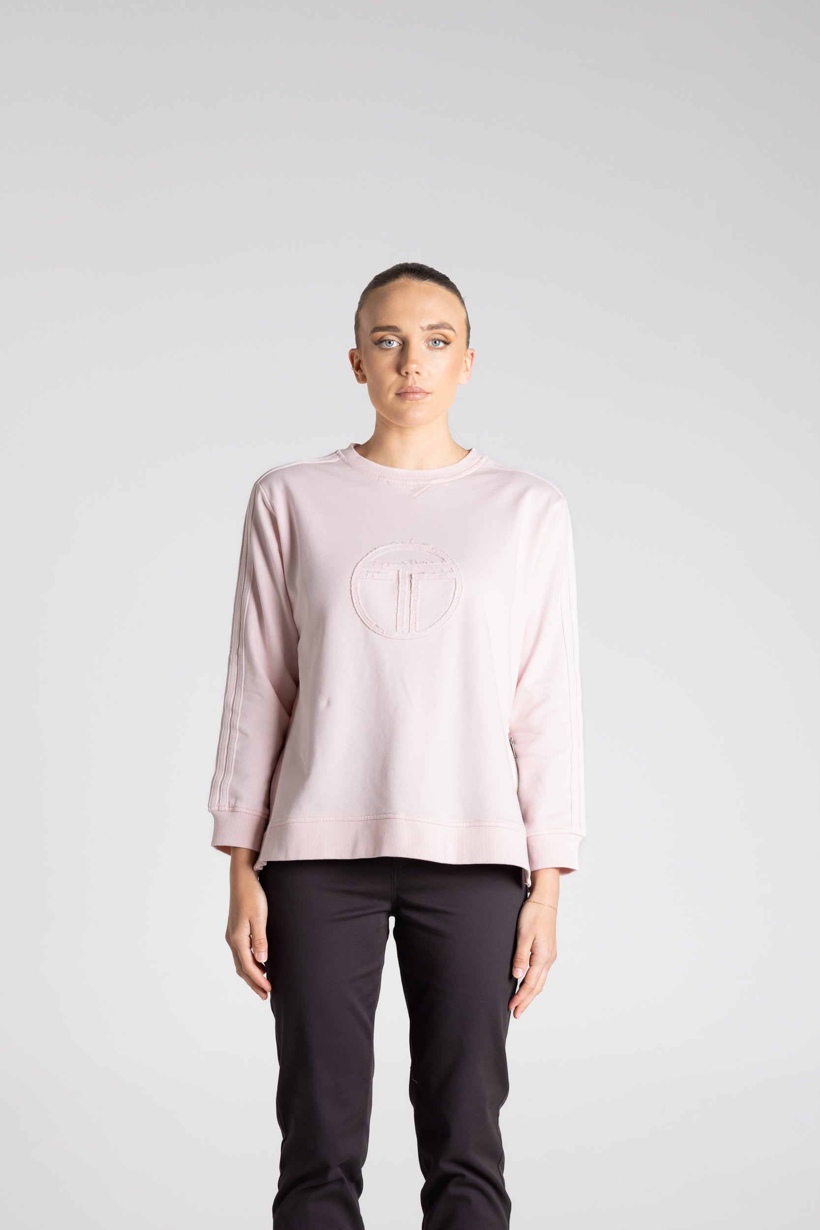 Dropped Shoulder Logo Sweater