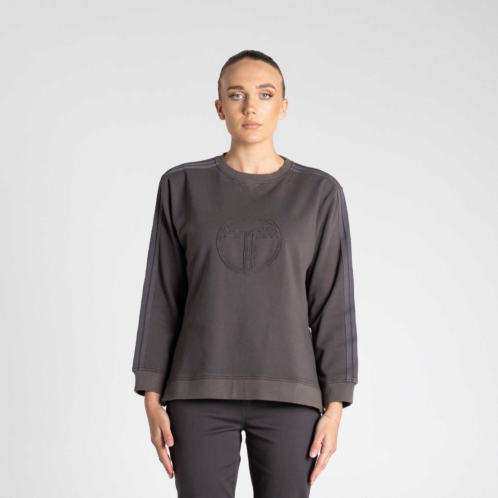 Dropped Shoulder Logo Sweater