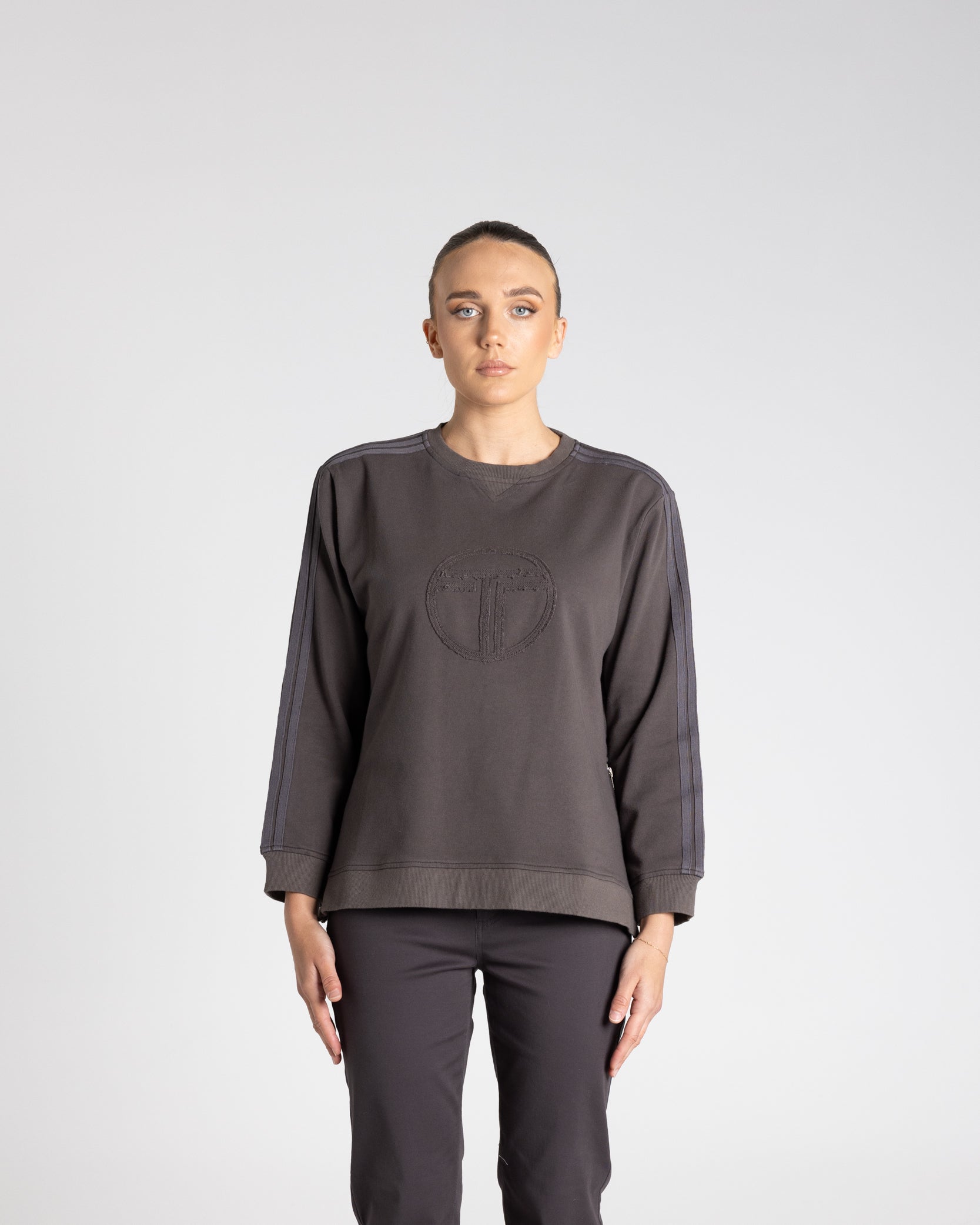 Dropped Shoulder Logo Sweater