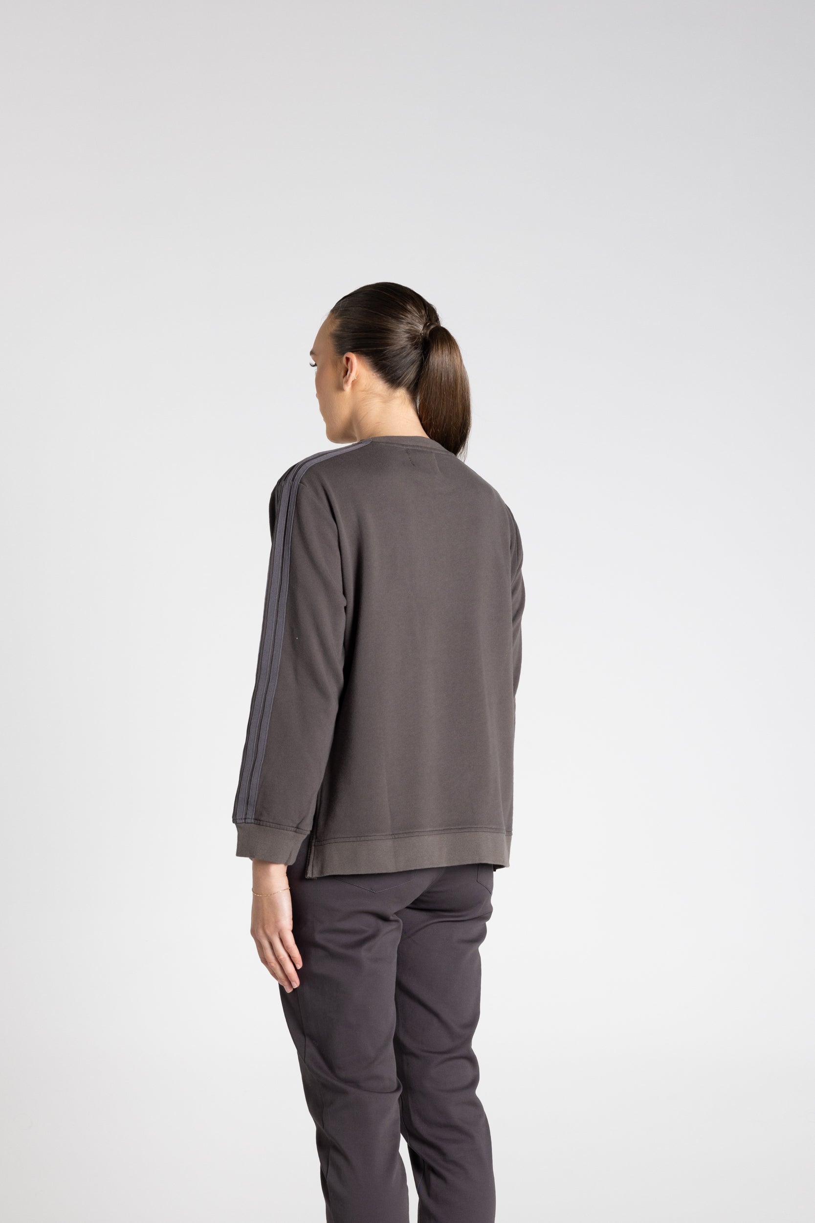 Dropped Shoulder Logo Sweater