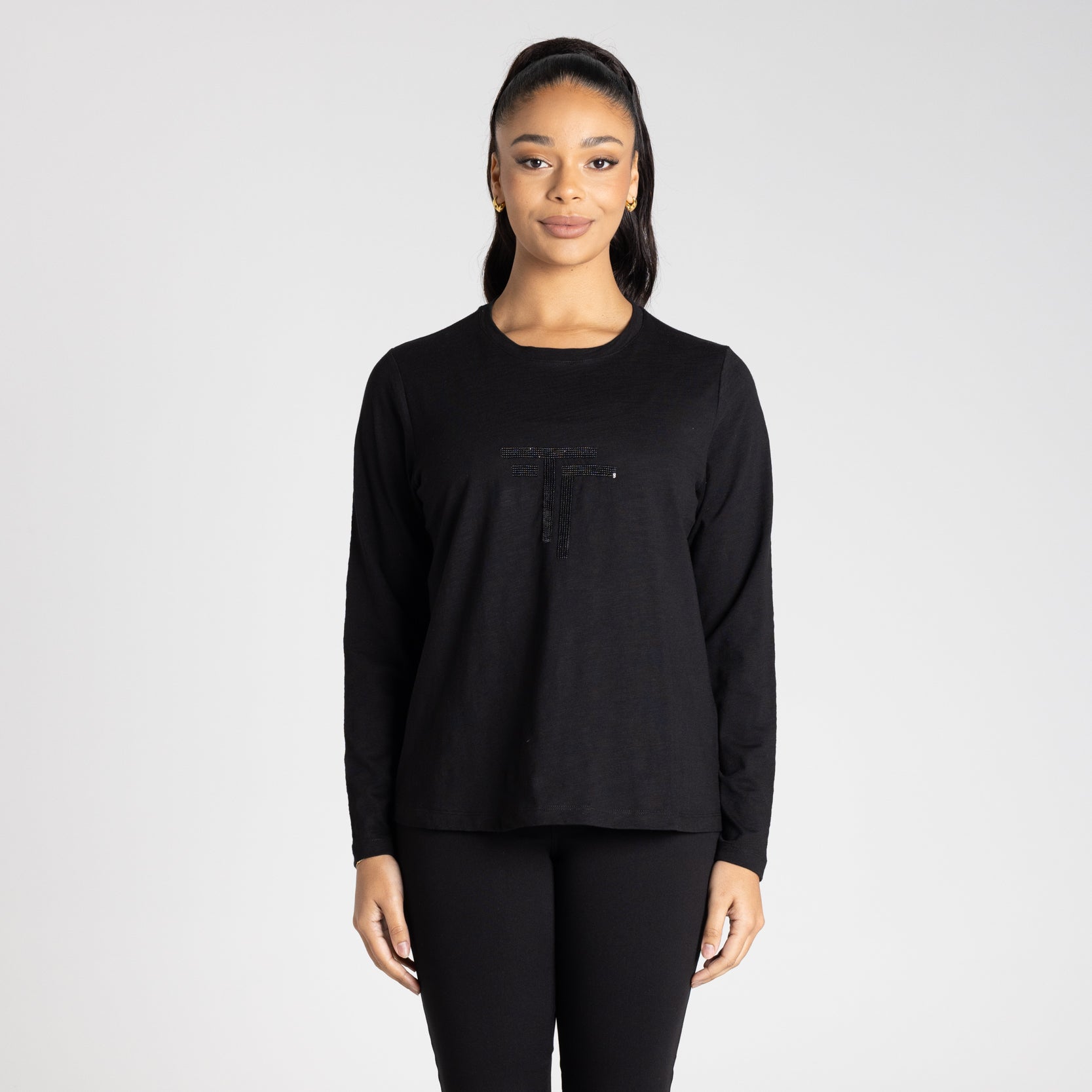 Long Sleeve Crew with DTMLogo Sequin