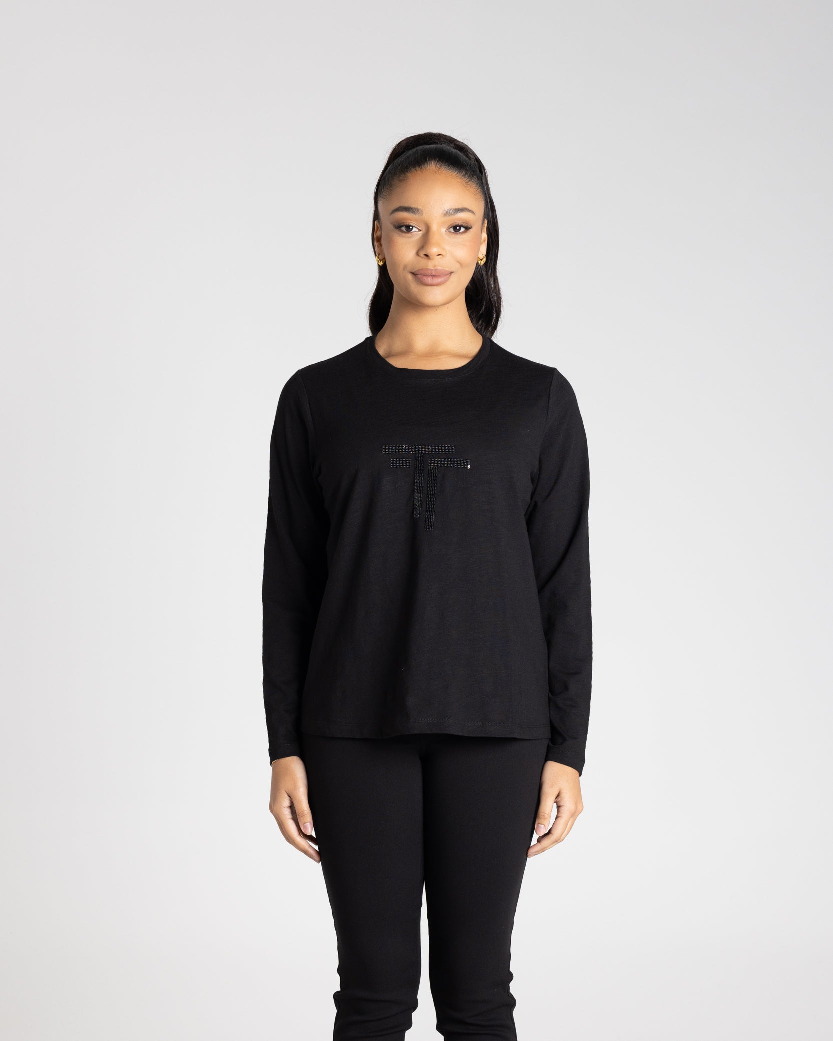 Long Sleeve Crew with DTMLogo Sequin