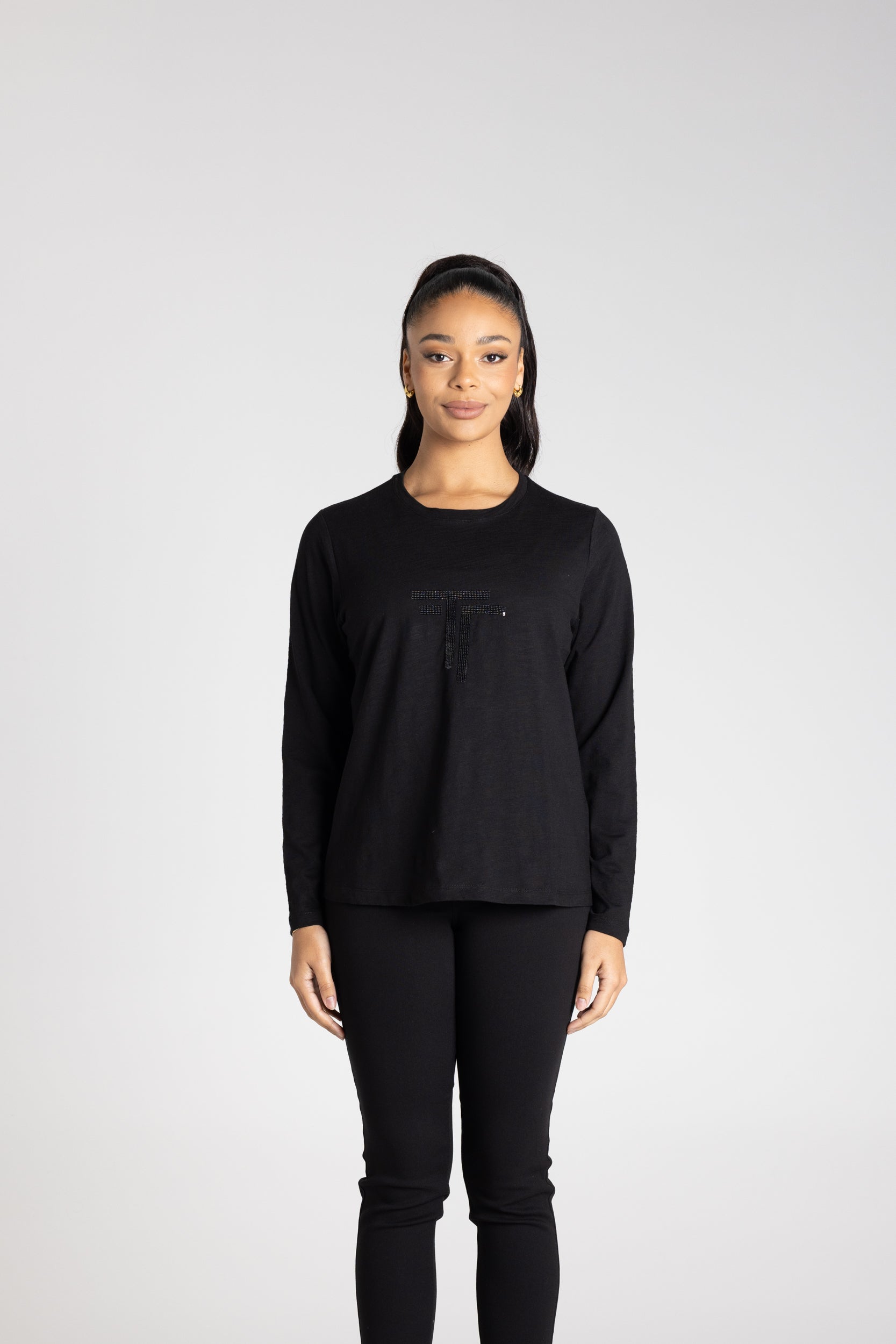 Long Sleeve Crew with DTMLogo Sequin