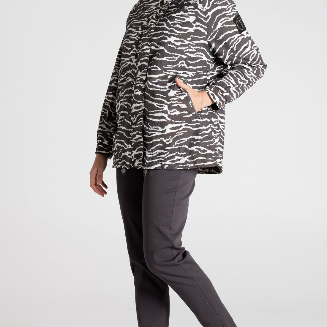 Zebra Print Spray Jacket