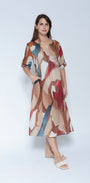 Voile Print Dress by Blueberry in Print - front view