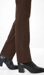 Brown pants worn with black shoes o