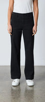  black pants and white shoes.