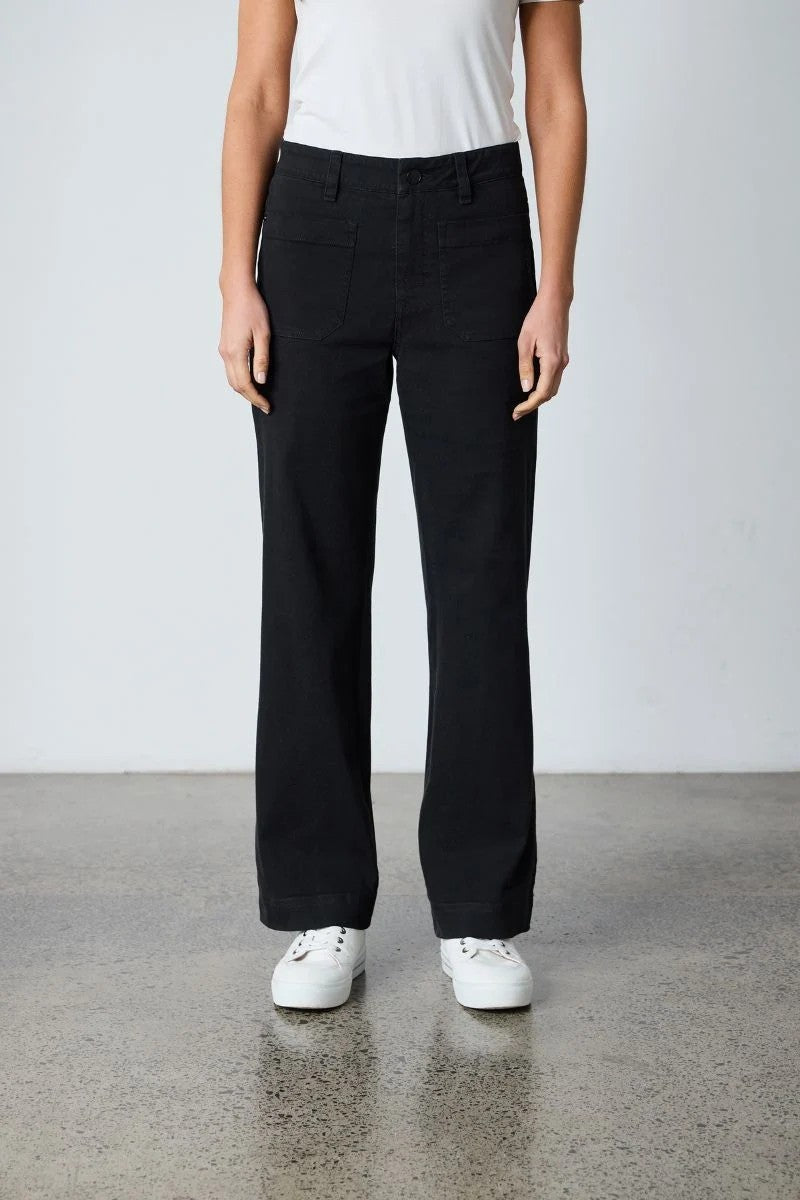  black pants and white shoes.