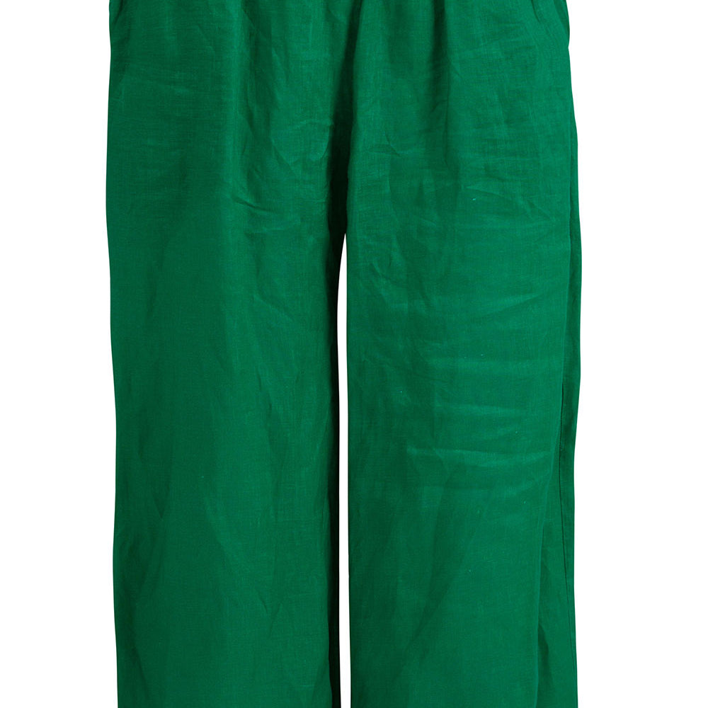 Green pants on a white background