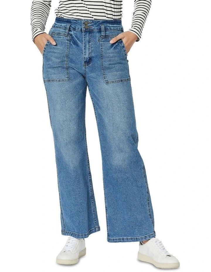 Hudson High Rise Wide Leg Jean