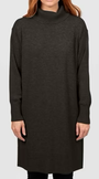 Dark gray turtleneck dress worn by a person .