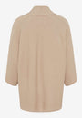 Beige ribbed sweater  back view