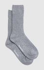 Pair of grey Rib socks 97% Australian Merino Lambswool 3% Nylon