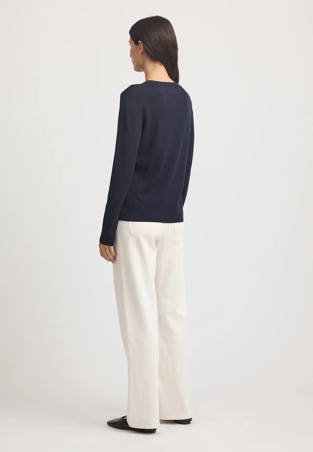 crew merino Tee back image