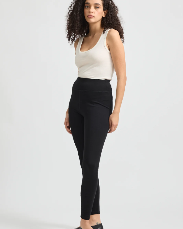 "Toorallie Merino Leggings in Black — 78% Australian Merino Wool body-sculpting leggings"
