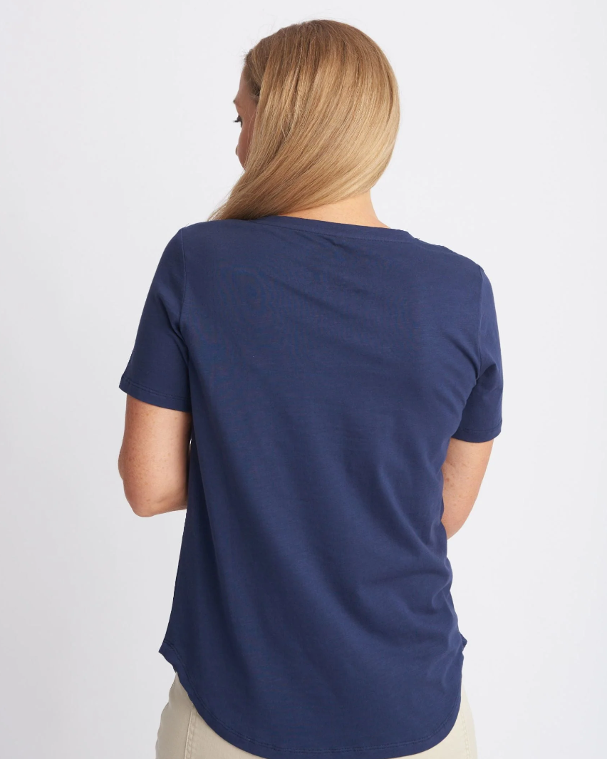Cotton V Neck Tee