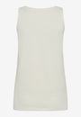 Beige sleeveless top Front view
