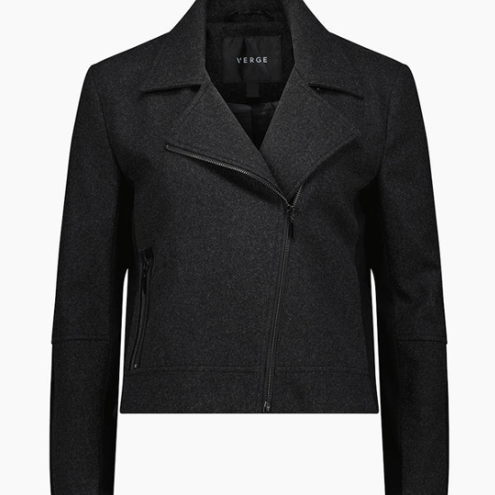 Nova Jacket by VERGE in Charcoal - front view
