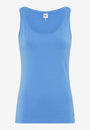 Blue tank top on a white background