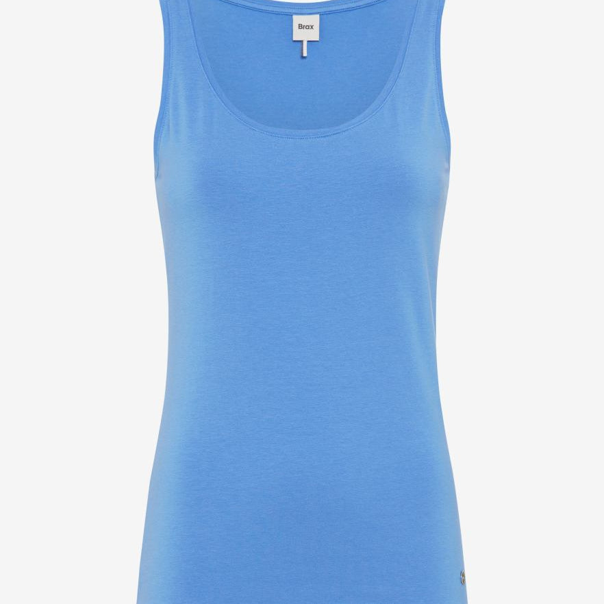 Blue tank top on a white background