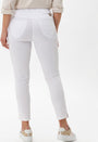 Back View White cropped Pant