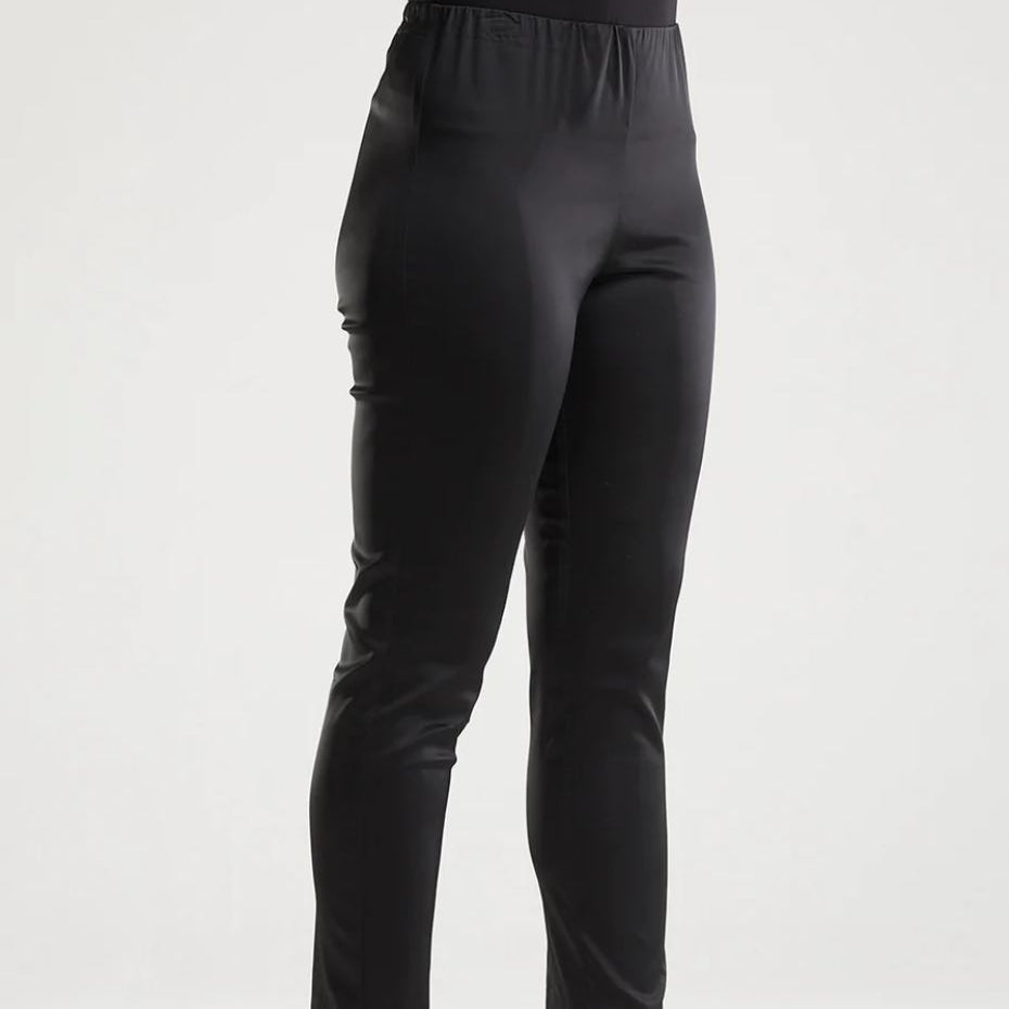 "Madonna Slim Pant by Philosophy in Black - front view"
