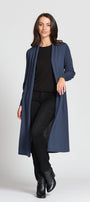 Lace Sleeve Duster by Optimum in Dark Teal - front view" 