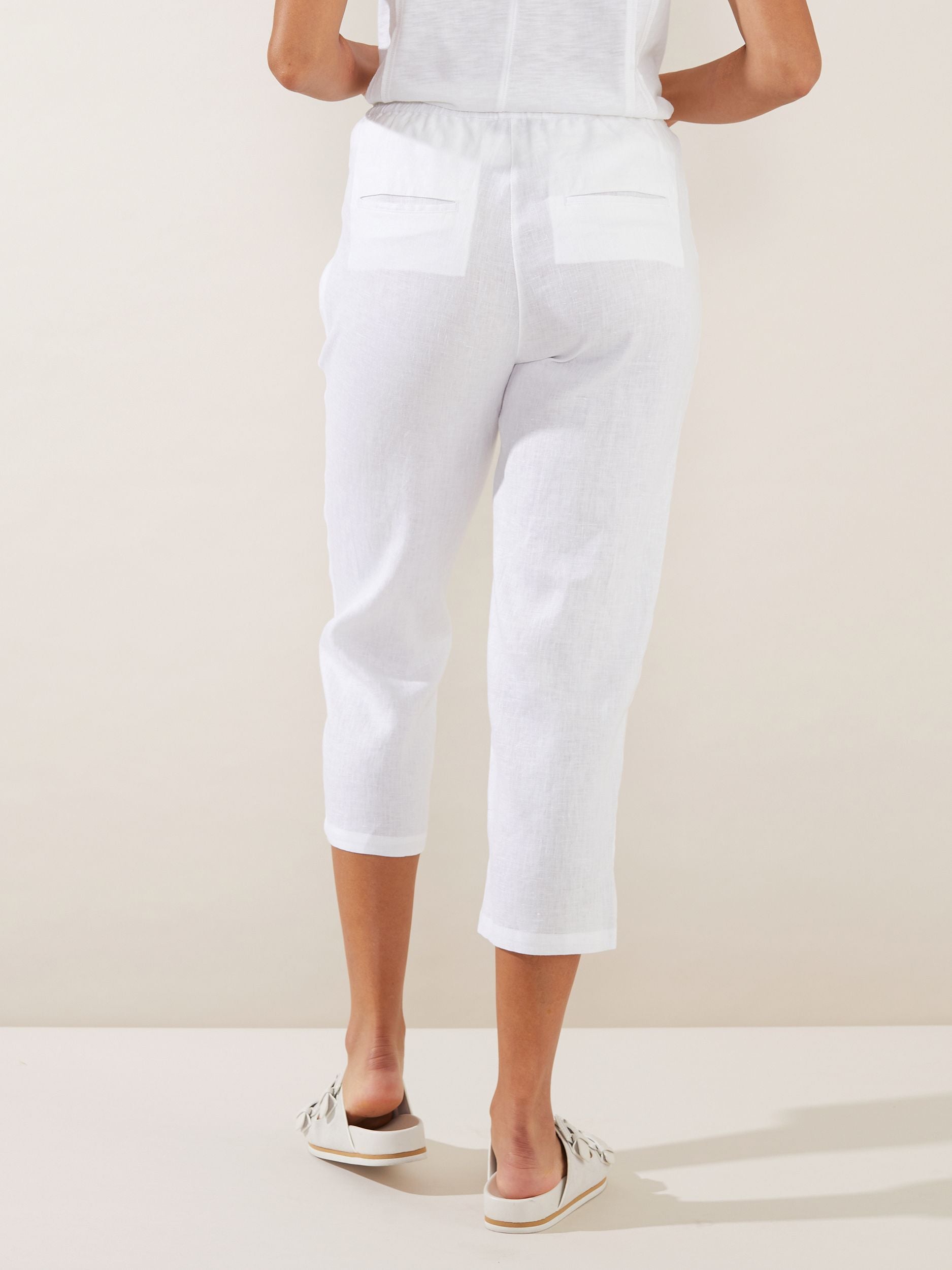 Washer Linen  Crop Pant